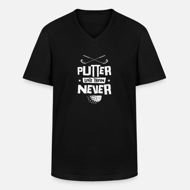 Golfspieler Golfplatz Golfer - Männer-T-Shirt mit V-Ausschnitt - Schwarz