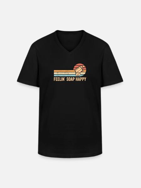 Funny soap making soap maker - Men's V-Neck T-Shirt - black