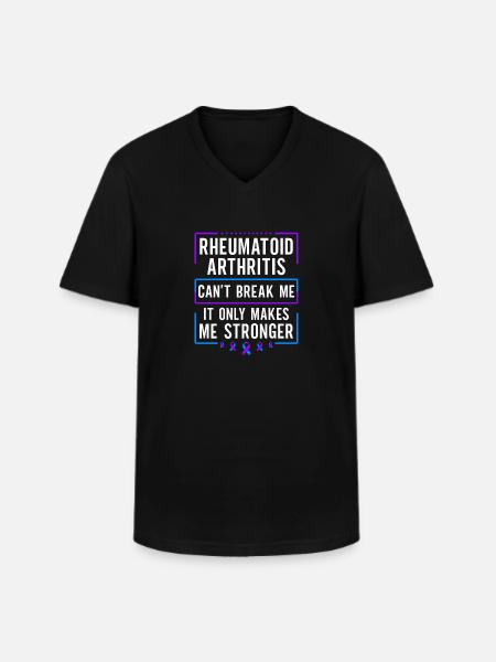Rheumatoid arthritis can't break me - Men's V-Neck T-Shirt - black