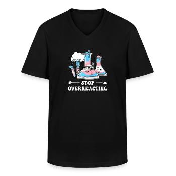 Transgender Trans Flag Wissenschaftslehrer - Männer-T-Shirt mit V-Ausschnitt - Schwarz - Vorne - AI Model Male 178 dark (178cm)