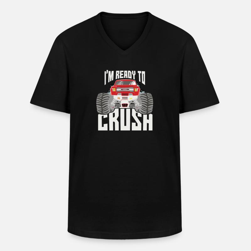 Im Ready To Crush - Männer-T-Shirt mit V-Ausschnitt - Schwarz