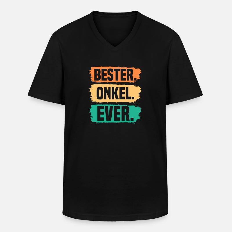 Patenonkel Bester Onkel - Männer-T-Shirt mit V-Ausschnitt - Schwarz
