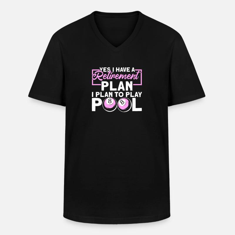 Rentner Rente Schwimmbad - Männer-T-Shirt mit V-Ausschnitt - Schwarz