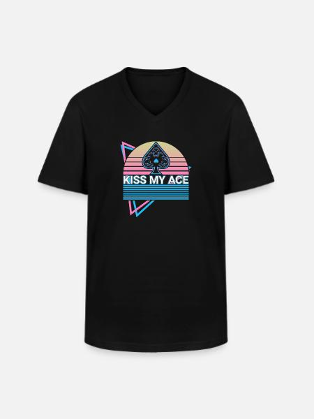 Poker Player Retro - Men's V-Neck T-Shirt - black