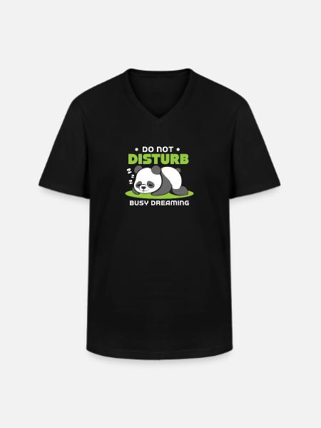 Don't disturb if you're dreaming - Men's V-Neck T-Shirt - black
