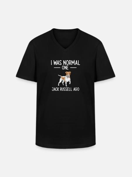 Jack Russell Terrier - Men's V-Neck T-Shirt - black