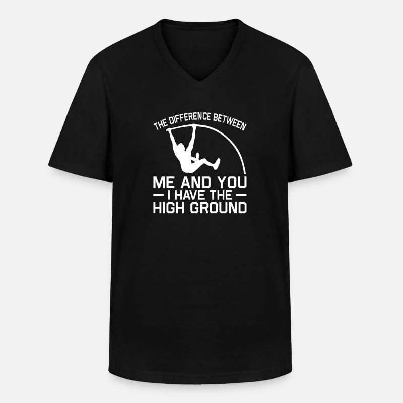 Stabhochsprung Stabspringer Leichtathletik - Männer-T-Shirt mit V-Ausschnitt - Schwarz