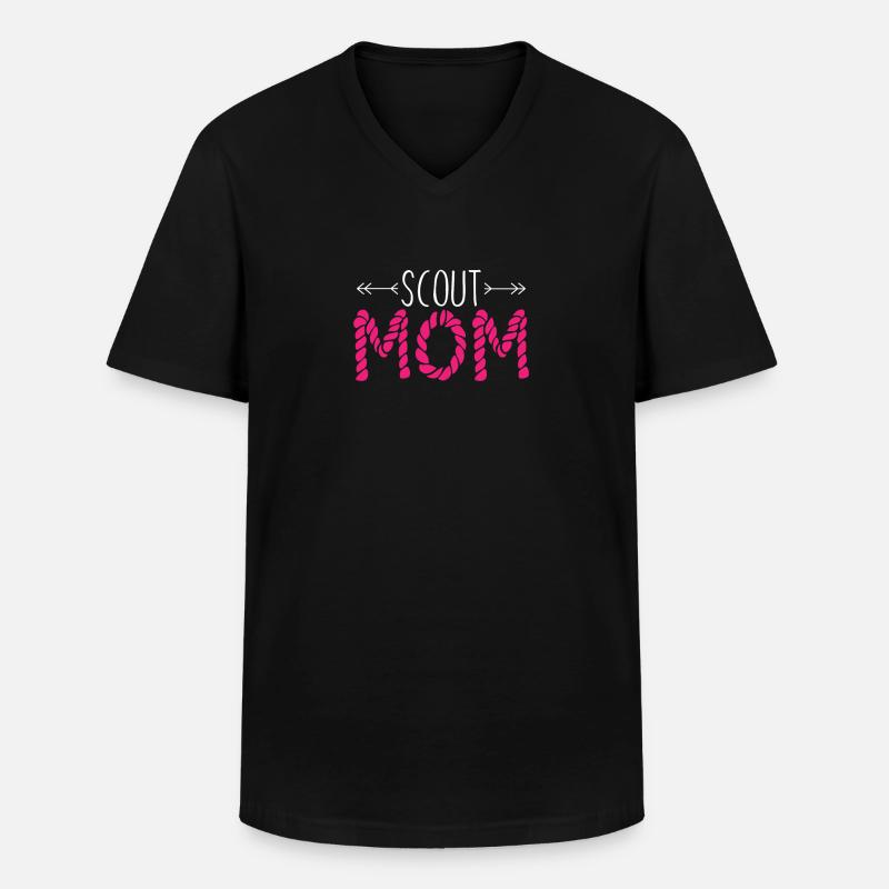 Pfadfinder Mutter Scout Mom - Männer-T-Shirt mit V-Ausschnitt - Schwarz