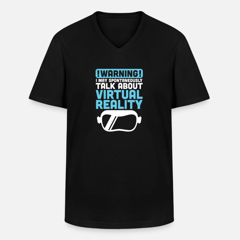 Virtual Reality VR Gift - Men's V-Neck T-Shirt - black
