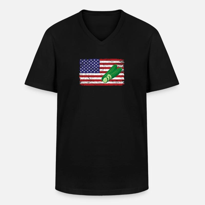 Zucchini - Männer-T-Shirt mit V-Ausschnitt - Schwarz