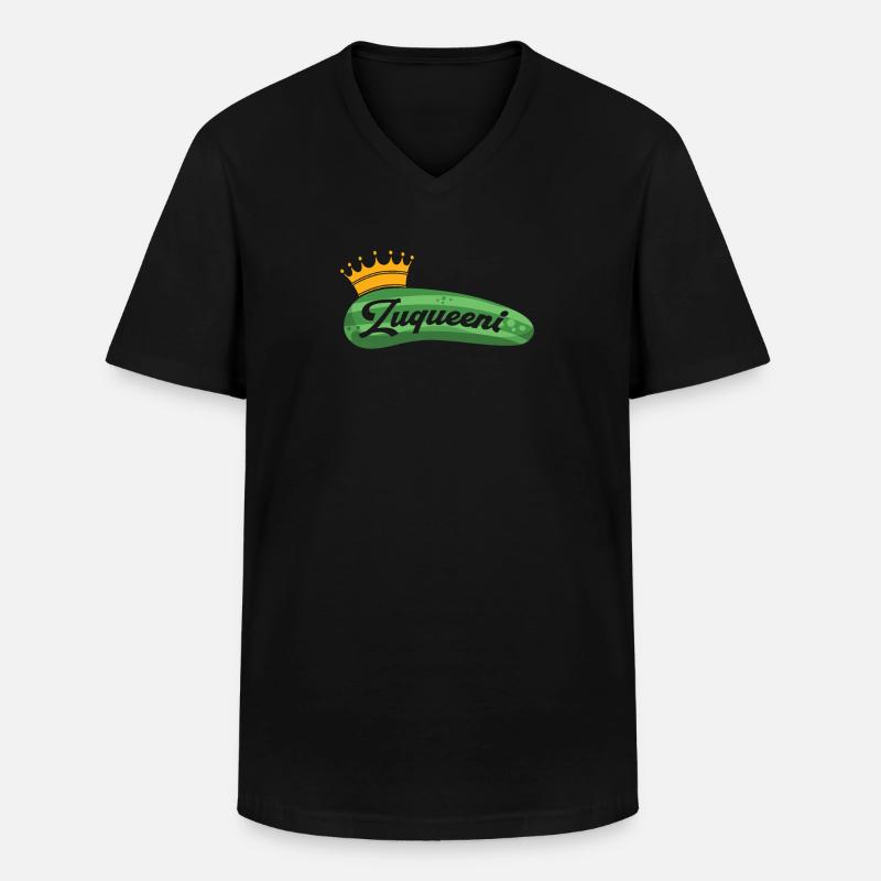 Zucchini - Männer-T-Shirt mit V-Ausschnitt - Schwarz