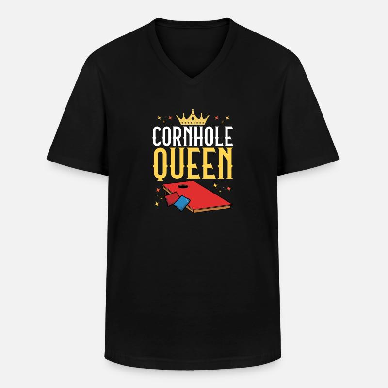 Mais-Loch - Männer-T-Shirt mit V-Ausschnitt - Schwarz