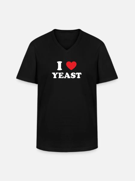 I love yeast - Men's V-Neck T-Shirt - black