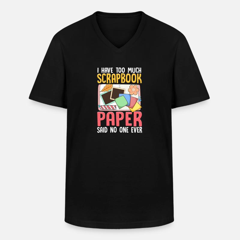 Scrapbooking Scrapbooker - Männer-T-Shirt mit V-Ausschnitt - Schwarz