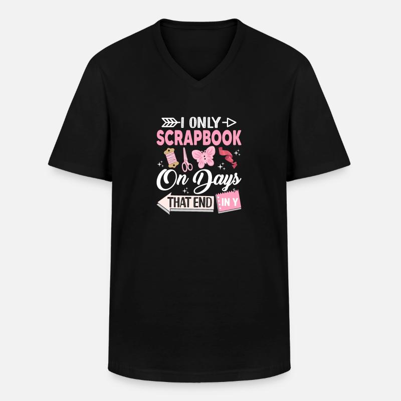 Scrapbooking Scrapbooker - Männer-T-Shirt mit V-Ausschnitt - Schwarz
