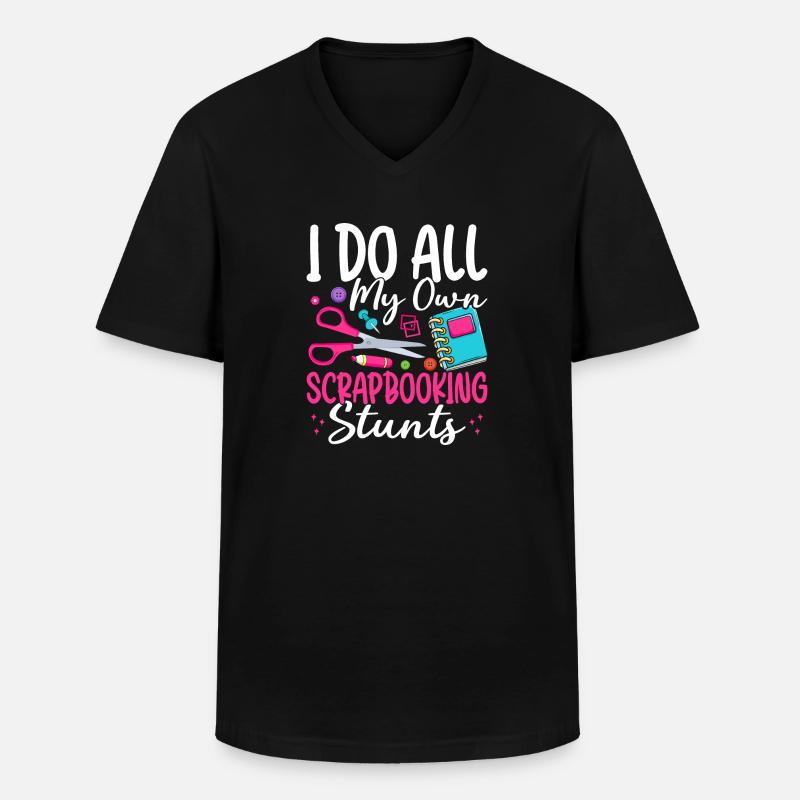 Scrapbooker - Männer-T-Shirt mit V-Ausschnitt - Schwarz