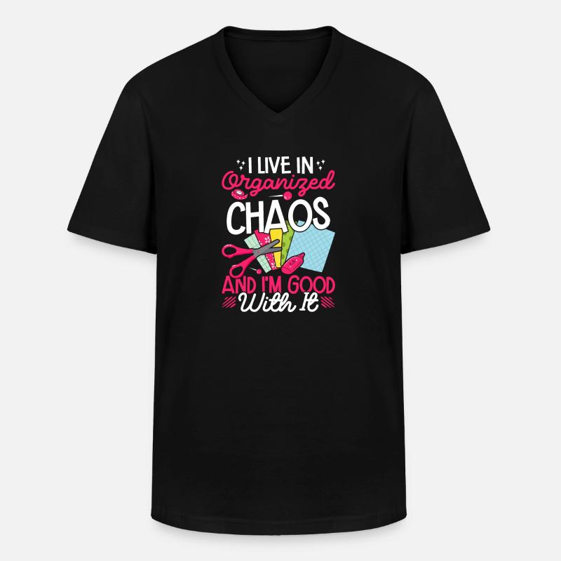 Scrapbooking Scrapbooker - Männer-T-Shirt mit V-Ausschnitt - Schwarz