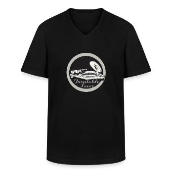 PLATTENSPIELER - Männer-T-Shirt mit V-Ausschnitt - Schwarz - Vorne - AI Model Male 178 dark (178cm)