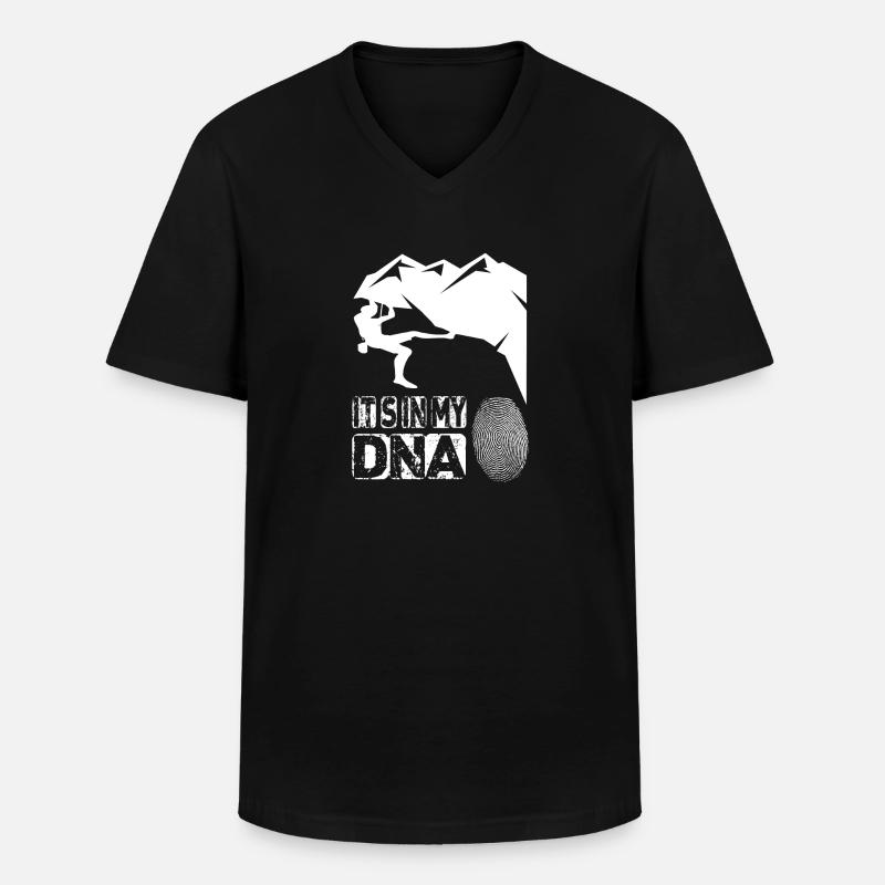 Grimper dans mon ADN - T-shirt col V Homme - noir