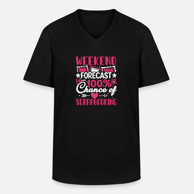 Scrapbooker - Männer-T-Shirt mit V-Ausschnitt - Schwarz