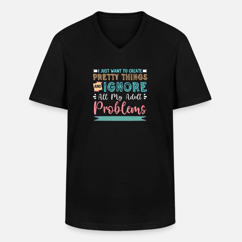 Scrapbooking Scrapbooker - Männer-T-Shirt mit V-Ausschnitt - Schwarz