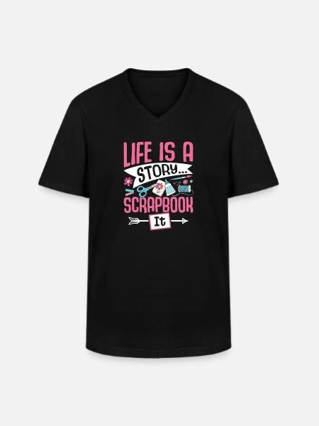 Scrapbooking Scrapbooker - Men's V-Neck T-Shirt - black
