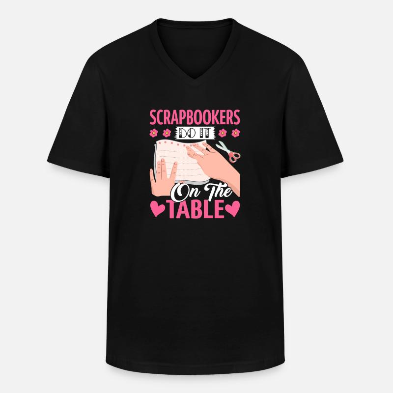 Scrapbooking - Männer-T-Shirt mit V-Ausschnitt - Schwarz