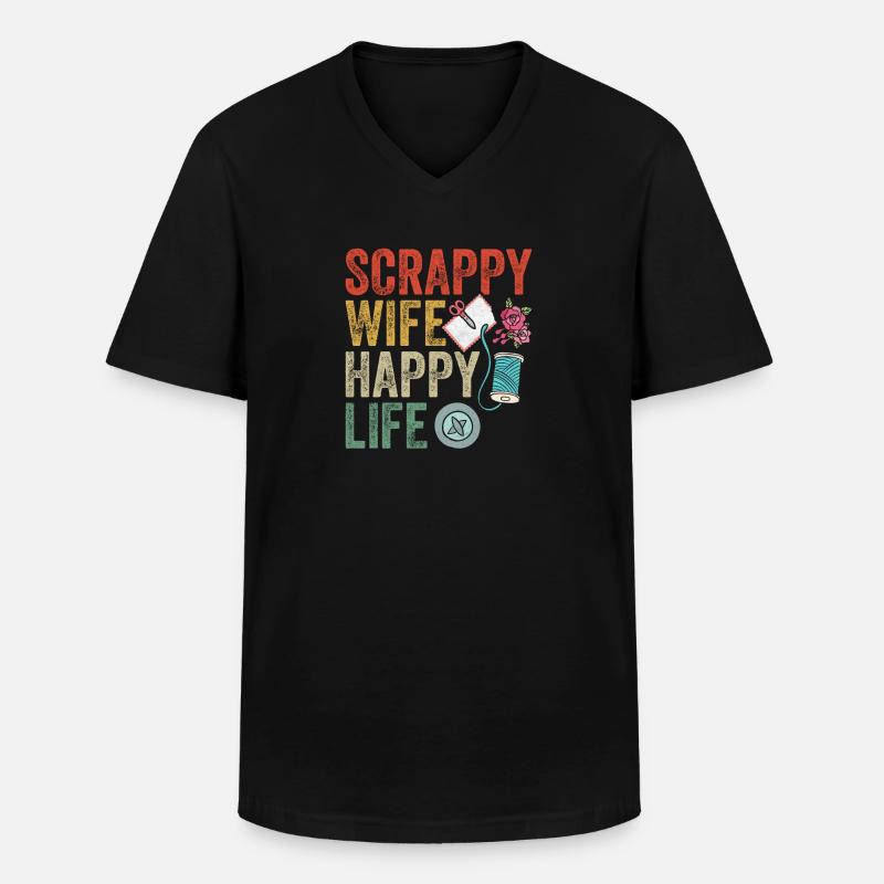 Scrapbooking Scrapbooker - Männer-T-Shirt mit V-Ausschnitt - Schwarz
