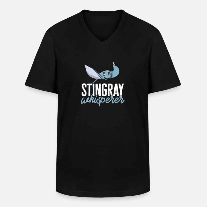 Stingrays Manta Rays Ocean Rays - Men's V-Neck T-Shirt - black