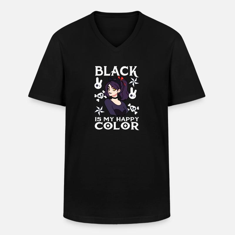 Lustige Gothic Goth - Männer-T-Shirt mit V-Ausschnitt - Schwarz