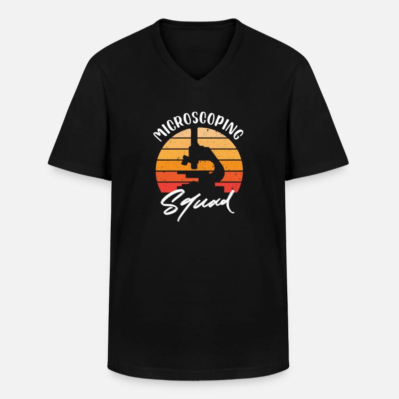 Microscopic squad histology - Männer-T-Shirt mit V-Ausschnitt - Schwarz