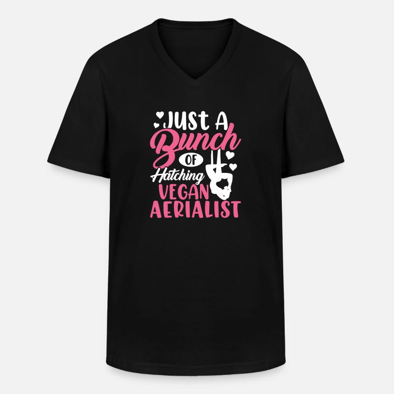 Luftseide - Männer-T-Shirt mit V-Ausschnitt - Schwarz
