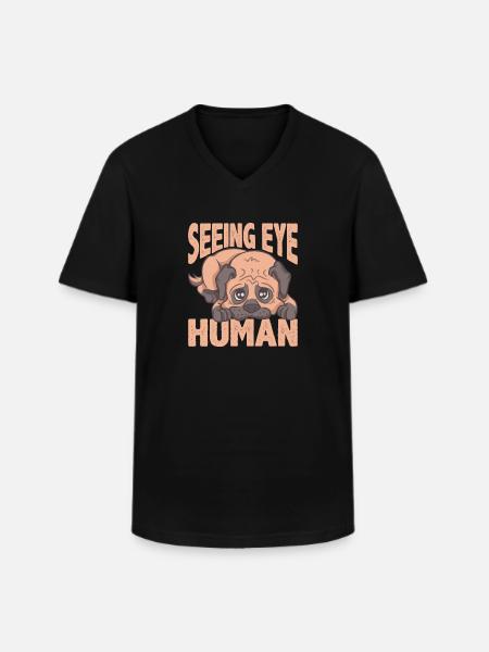 Seeing Eye Human 29 - Men's V-Neck T-Shirt - black
