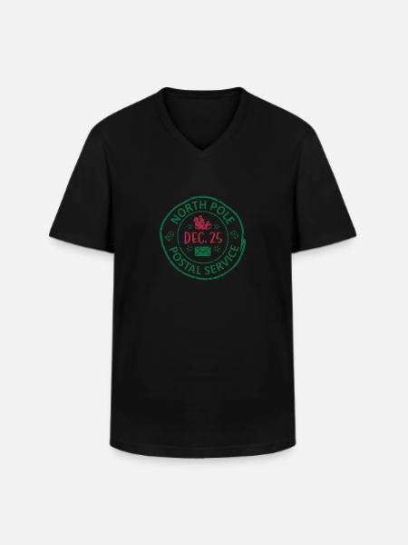 Postman Postman Postman Postman - Men's V-Neck T-Shirt - black