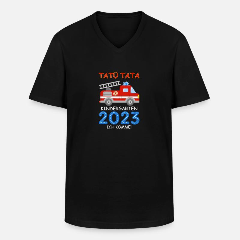 Kindergarten 2023 - Männer-T-Shirt mit V-Ausschnitt - Schwarz