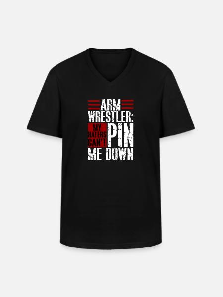 Arm wrestling - Men's V-Neck T-Shirt - black