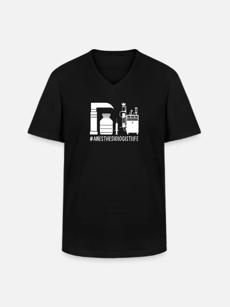 Anesthesiologist Anesthesiology - Men's V-Neck T-Shirt - black