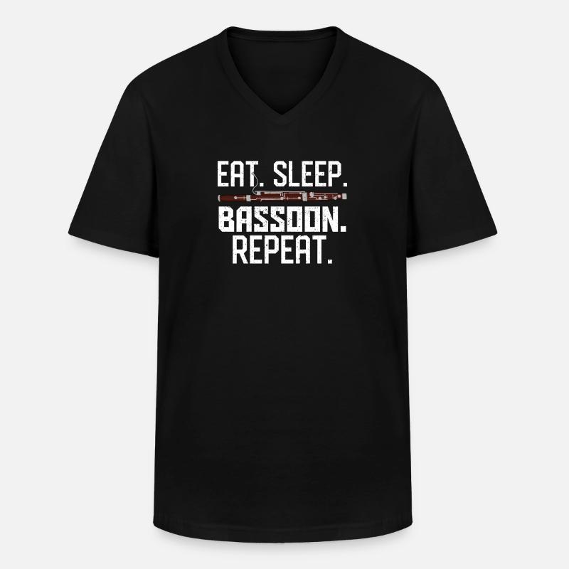 Fagottist - Männer-T-Shirt mit V-Ausschnitt - Schwarz
