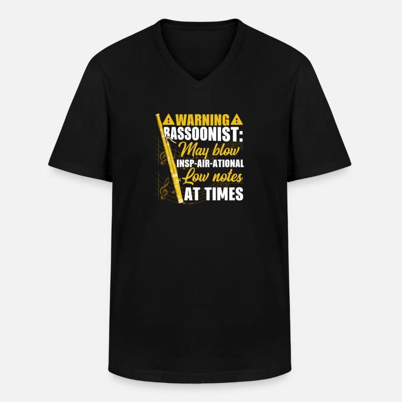 Fagott - Männer-T-Shirt mit V-Ausschnitt - Schwarz