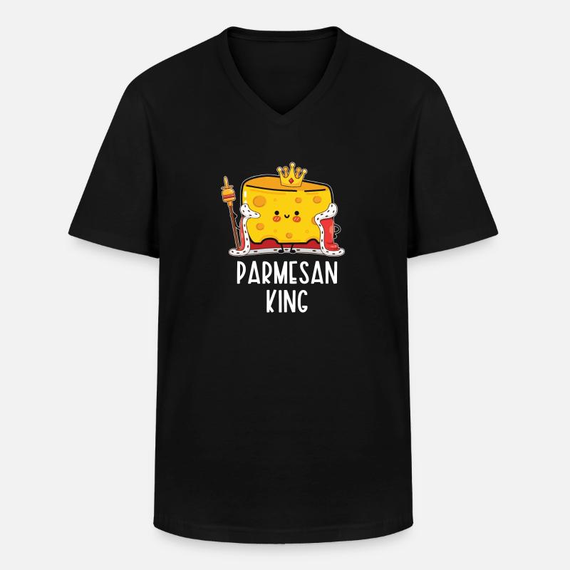 Parmesan - Männer-T-Shirt mit V-Ausschnitt - Schwarz