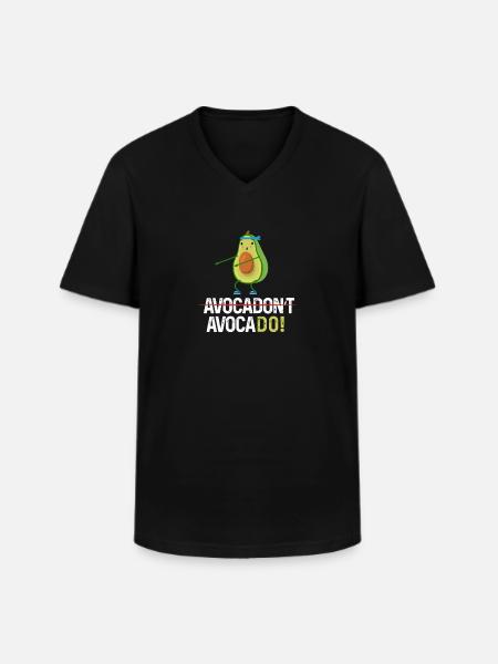 Avocadon't Avocado Trainingshirt - Männer-T-Shirt mit V-Ausschnitt - Schwarz
