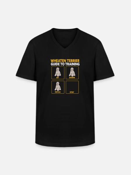 Terrier irlandais à enrobage doux - T-shirt col V Homme - noir