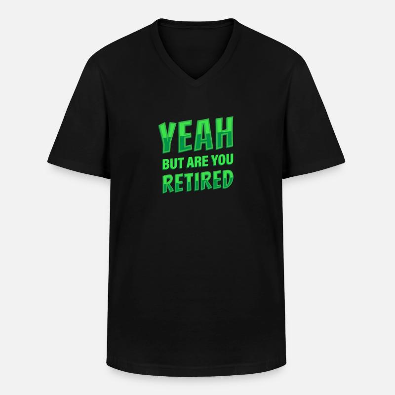 Rentner Rente Rentner - Männer-T-Shirt mit V-Ausschnitt - Schwarz