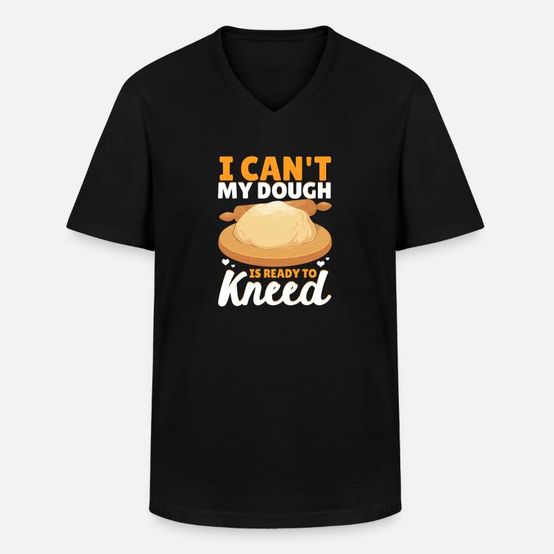 Funny bread baking baker - Men's V-Neck T-Shirt - black