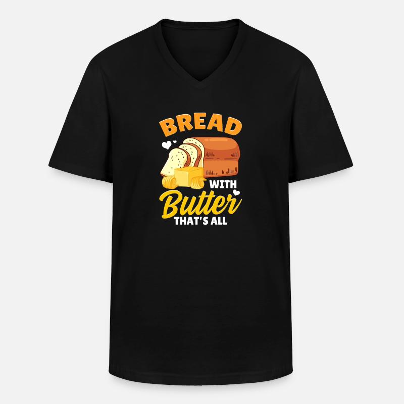 Funny bread baking baker - Men's V-Neck T-Shirt - black