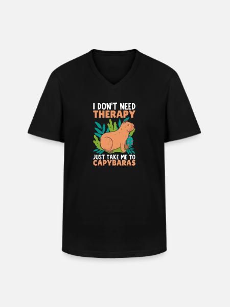 Funny - Men's V-Neck T-Shirt - black