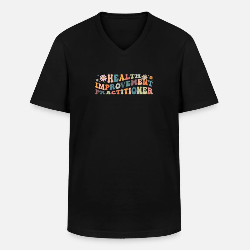 Groovy Health Improvement Practitioner - Männer-T-Shirt mit V-Ausschnitt - Schwarz