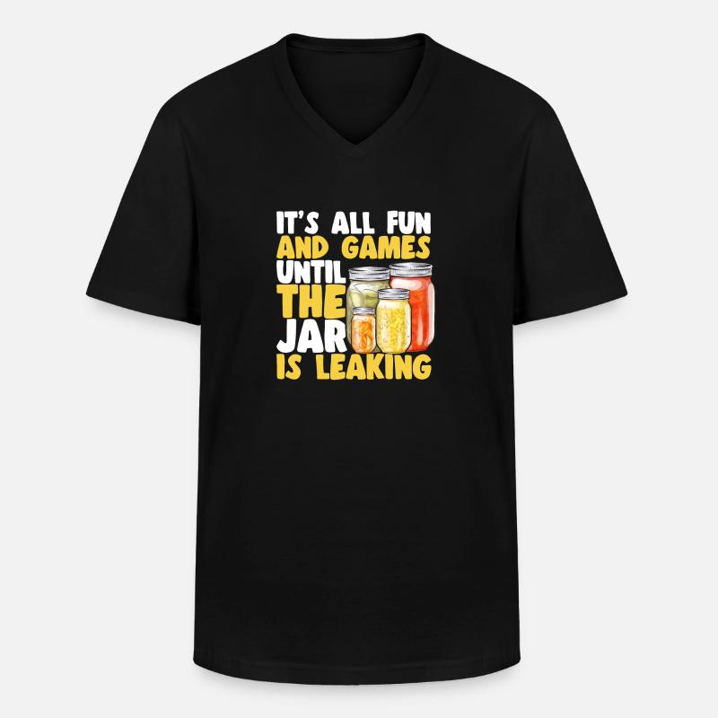 Einmachen Einkochen Lebensmitteln Konservieren - Männer-T-Shirt mit V-Ausschnitt - Schwarz