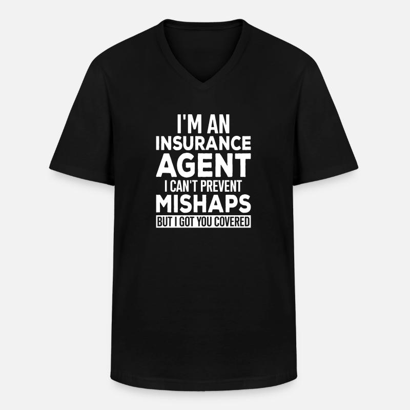 Komischer Broker - Männer-T-Shirt mit V-Ausschnitt - Schwarz