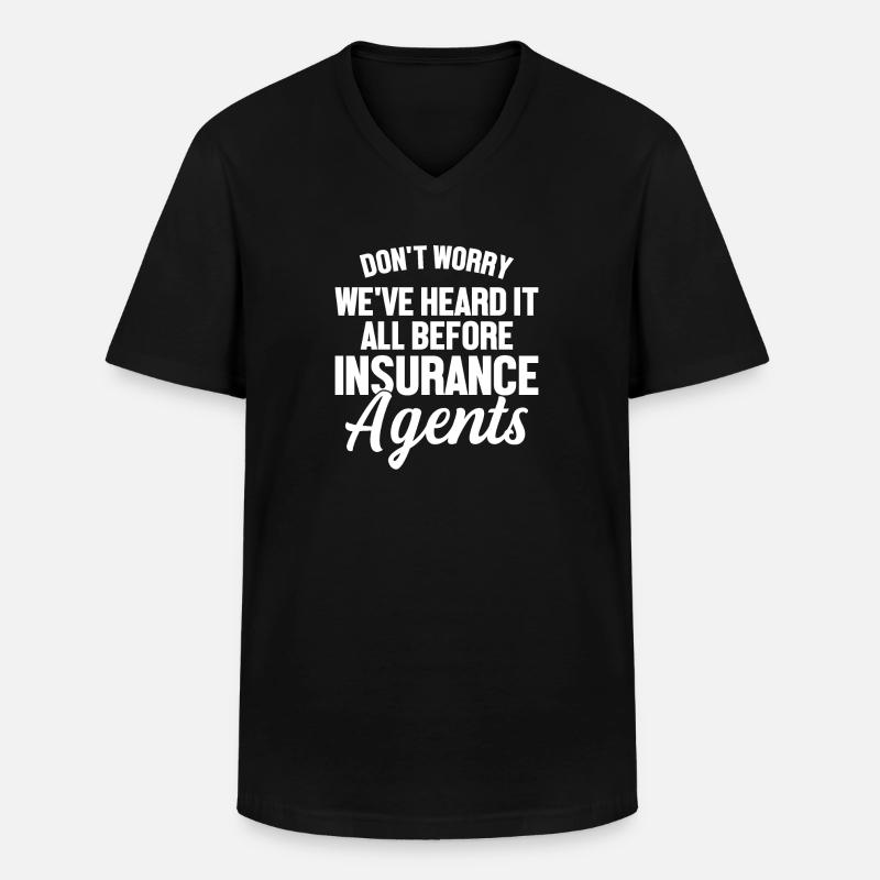 Komischer Broker - Männer-T-Shirt mit V-Ausschnitt - Schwarz